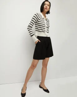 Veronica Beard Sweaters|Tops*Cheshire Cashmere Cardigan in Off-White/Black