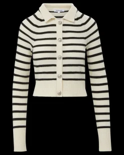Veronica Beard Sweaters|Tops*Cheshire Cashmere Cardigan in Off-White/Black