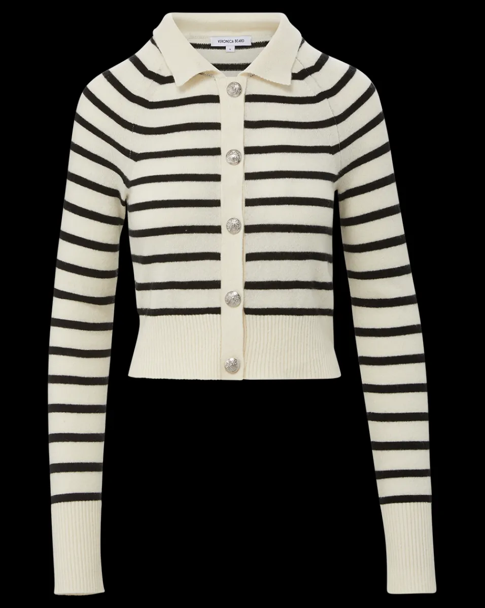 Veronica Beard Sweaters|Tops*Cheshire Cashmere Cardigan in Off-White/Black