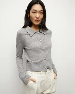 Veronica Beard Sweaters|Tops*Cheshire Cashmere Cardigan in Heather Grey HeatherGrey