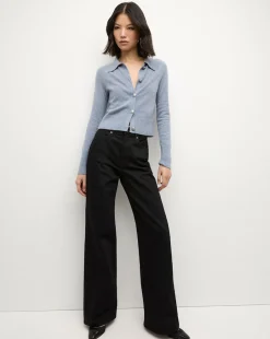 Veronica Beard Sweaters|Tops*Cheshire Cashmere Cardigan in Smoke Blue SmokeBlue