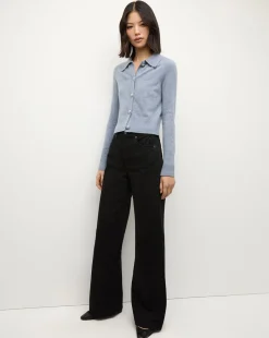 Veronica Beard Sweaters|Tops*Cheshire Cashmere Cardigan in Smoke Blue SmokeBlue