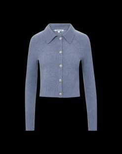 Veronica Beard Sweaters|Tops*Cheshire Cashmere Cardigan in Smoke Blue SmokeBlue
