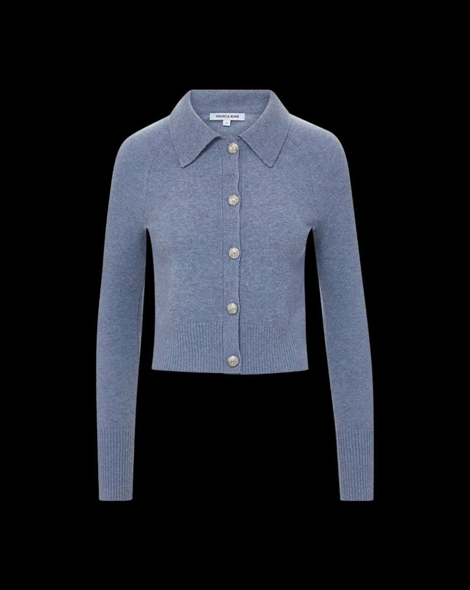 Veronica Beard Sweaters|Tops*Cheshire Cashmere Cardigan in Smoke Blue SmokeBlue