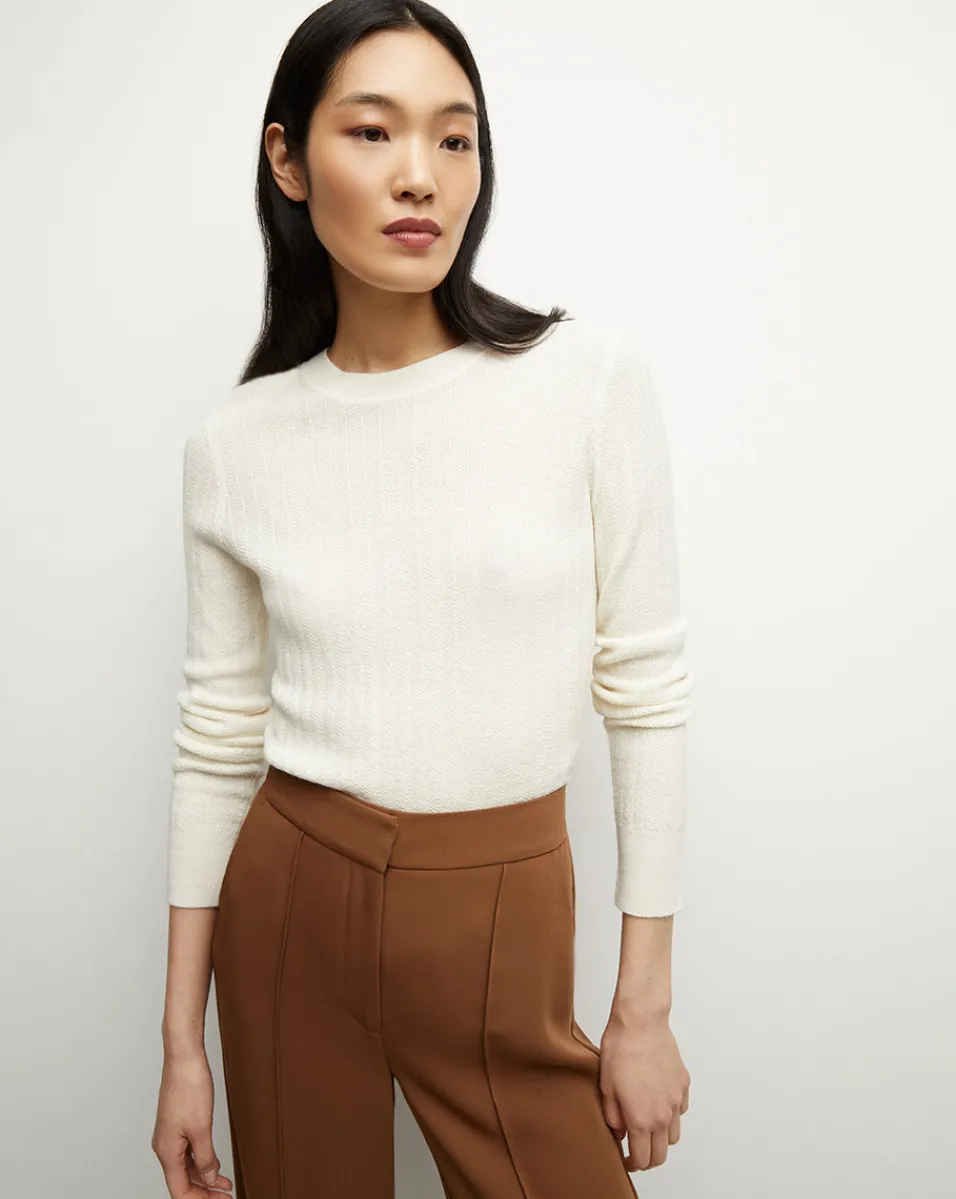 Veronica Beard Sweaters|Tops*Cheval Merino-Wool Pullover in Ivory