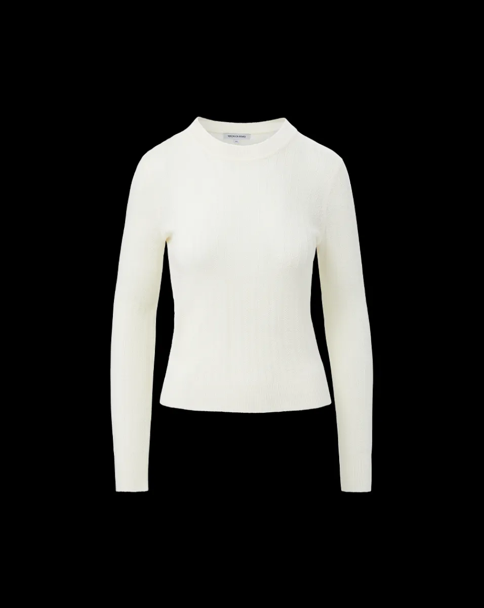 Veronica Beard Sweaters|Tops*Cheval Merino-Wool Pullover in Ivory