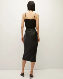 Veronica Beard Tops*Ciarlo Lace-Trim Top Black