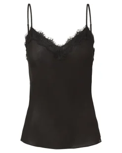 Veronica Beard Tops*Ciarlo Lace-Trim Top Black