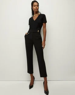 Veronica Beard Tops|Extended Sizes*Cindy V-Neck Tee Black