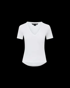 Veronica Beard Tops|Extended Sizes*Cindy V-Neck Tee White