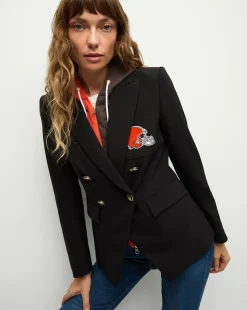 Veronica Beard Jackets & Outerwear*Cleveland Browns Dickey Jacket in Black/Gold ClevelandBrowns