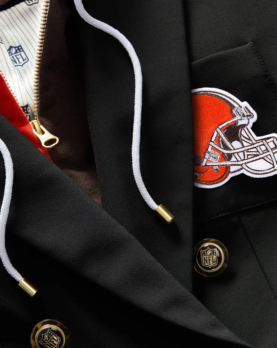 Veronica Beard Jackets & Outerwear*Cleveland Browns Dickey Jacket in Black/Gold ClevelandBrowns