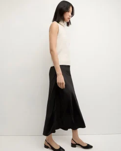 Veronica Beard Skirts & Shorts|The Veronicas' Favorites*Clover Stretch Silk Midi Skirt in Black