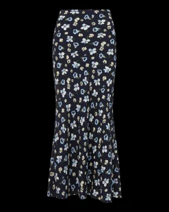 Veronica Beard Skirts & Shorts*Clover Stretch-Silk Floral Skirt in Navy Multi NavyMulti