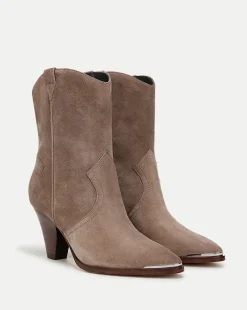 Veronica Beard Boots & Booties*Cody Suede Western Bootie in Taupe