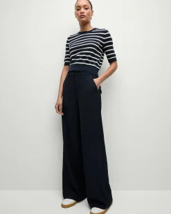 Veronica Beard Pants|Matching Sets*Cole Wide-Leg Pant in Navy