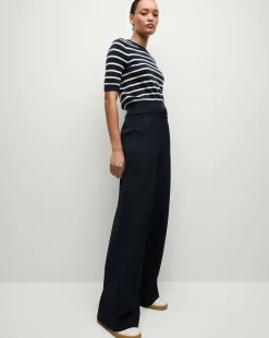 Veronica Beard Pants|Matching Sets*Cole Wide-Leg Pant in Navy
