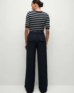 Veronica Beard Pants|Matching Sets*Cole Wide-Leg Pant in Navy