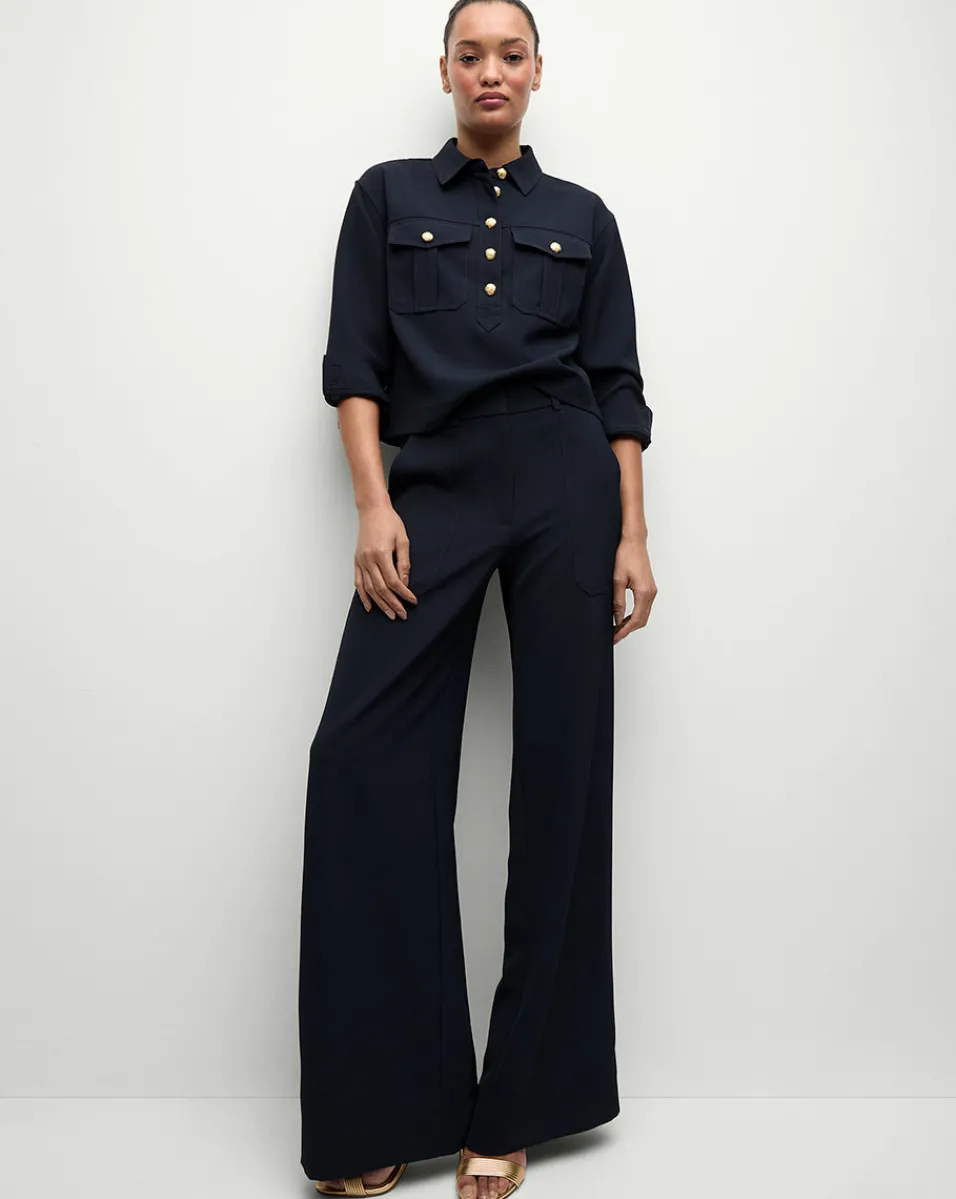 Veronica Beard Pants|Matching Sets*Cole Wide-Leg Pant in Navy