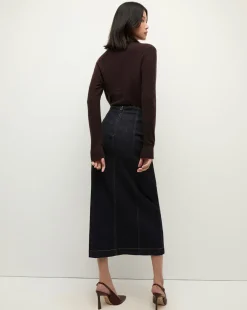 Veronica Beard Sweaters|Tops*Coleta V-Neck Cashmere Sweater in Dark Chocolate DarkChocolate