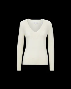 Veronica Beard Sweaters|Tops*Coleta V-Neck Cashmere Sweater in Ivory