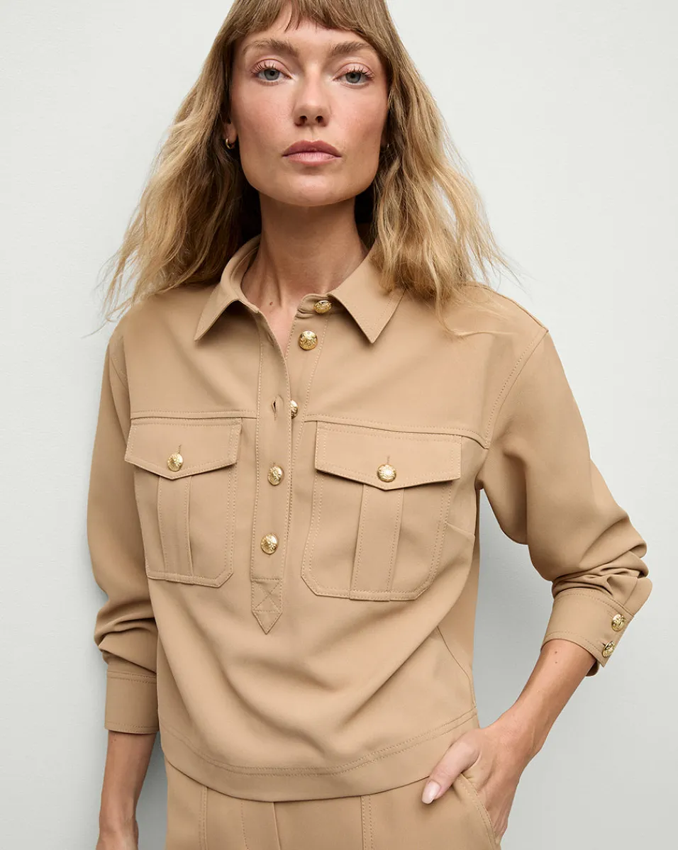 Veronica Beard Tops|Matching Sets*Colvin Top in Khaki