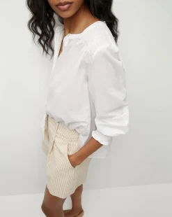 Veronica Beard Tops*Constanza Button-Down Top in White