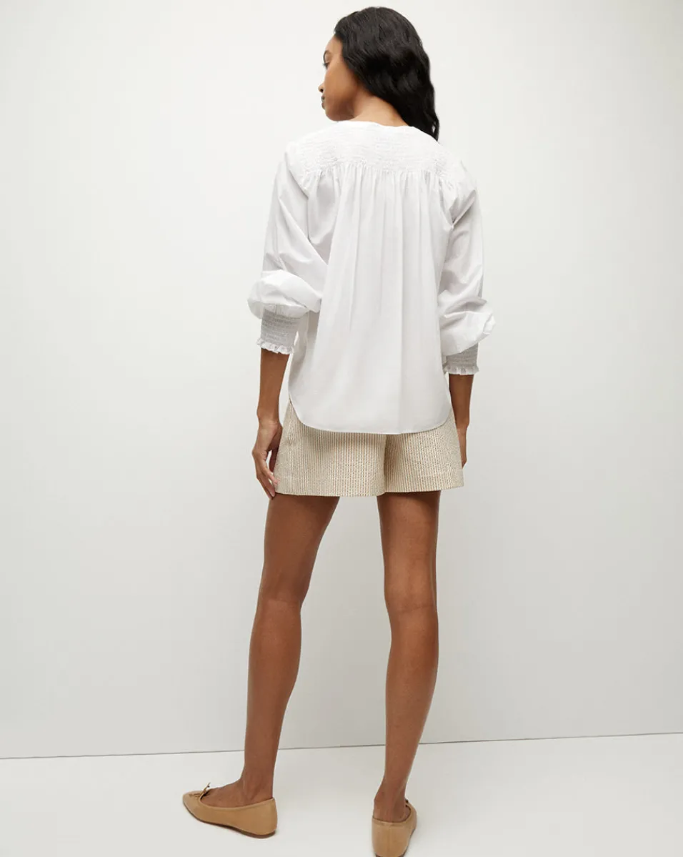 Veronica Beard Tops*Constanza Button-Down Top in White