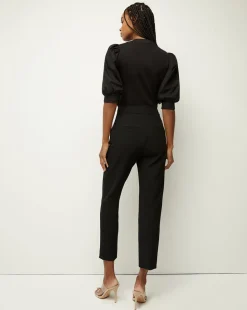 Veronica Beard Tops|Vb Classics*Coralee Puff-Sleeve Tee Black