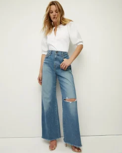 Veronica Beard Tops|Vb Classics*Coralee Puff-Sleeve Tee White