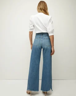 Veronica Beard Tops|Vb Classics*Coralee Puff-Sleeve Tee White