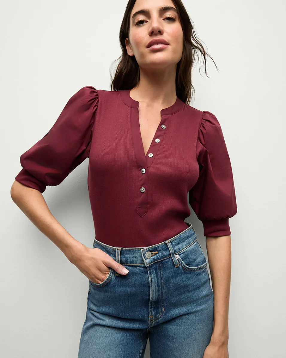 Veronica Beard Tops*Coralee Top in Wine