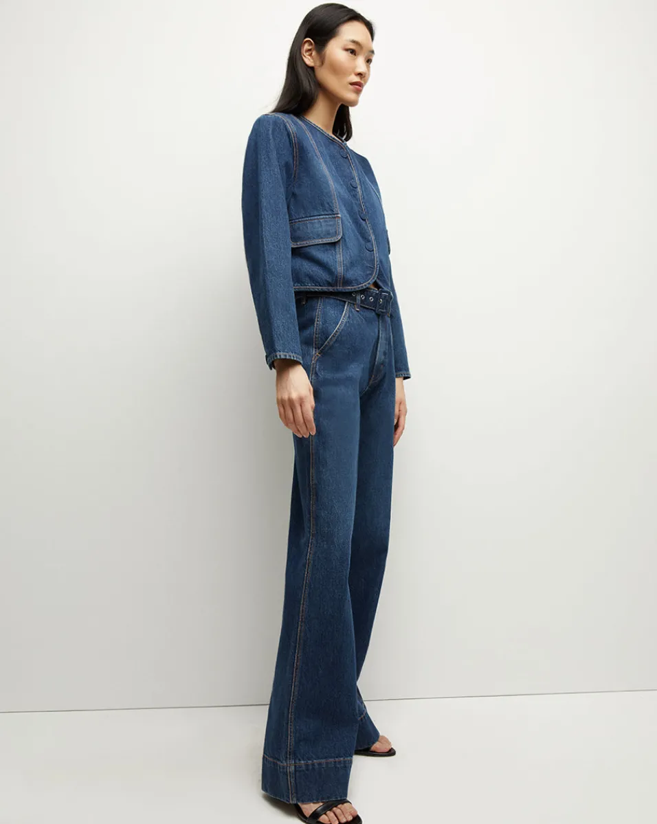 Veronica Beard Jackets & Outerwear*Cordell Denim Jacket in Dusted Oxford DustedOxford