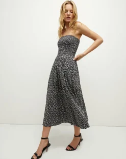 Veronica Beard Dresses*Cornelia Smocked Dress in Navy Multi NavyMulti