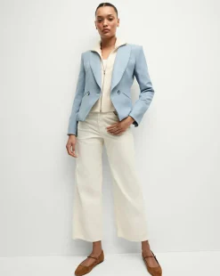 Veronica Beard Jackets & Outerwear|Matching Sets*Cropped Rickie Dickey Jacket in Heather Smoke Blue HeatherSmokeBlue