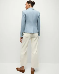 Veronica Beard Jackets & Outerwear|Matching Sets*Cropped Rickie Dickey Jacket in Heather Smoke Blue HeatherSmokeBlue