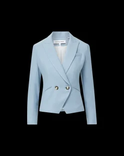 Veronica Beard Jackets & Outerwear|Matching Sets*Cropped Rickie Dickey Jacket in Heather Smoke Blue HeatherSmokeBlue