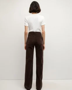 Veronica Beard Jeans|Pants*Crosbie Corduroy Wide-Leg Pant in Dark Chocolate DarkChocolate
