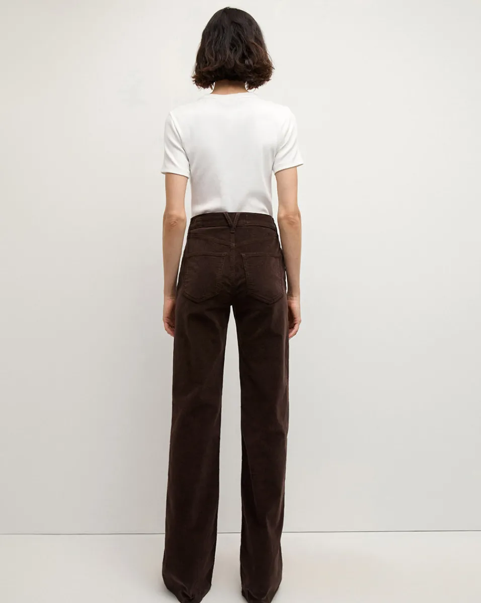 Veronica Beard Jeans|Pants*Crosbie Corduroy Wide-Leg Pant in Dark Chocolate DarkChocolate