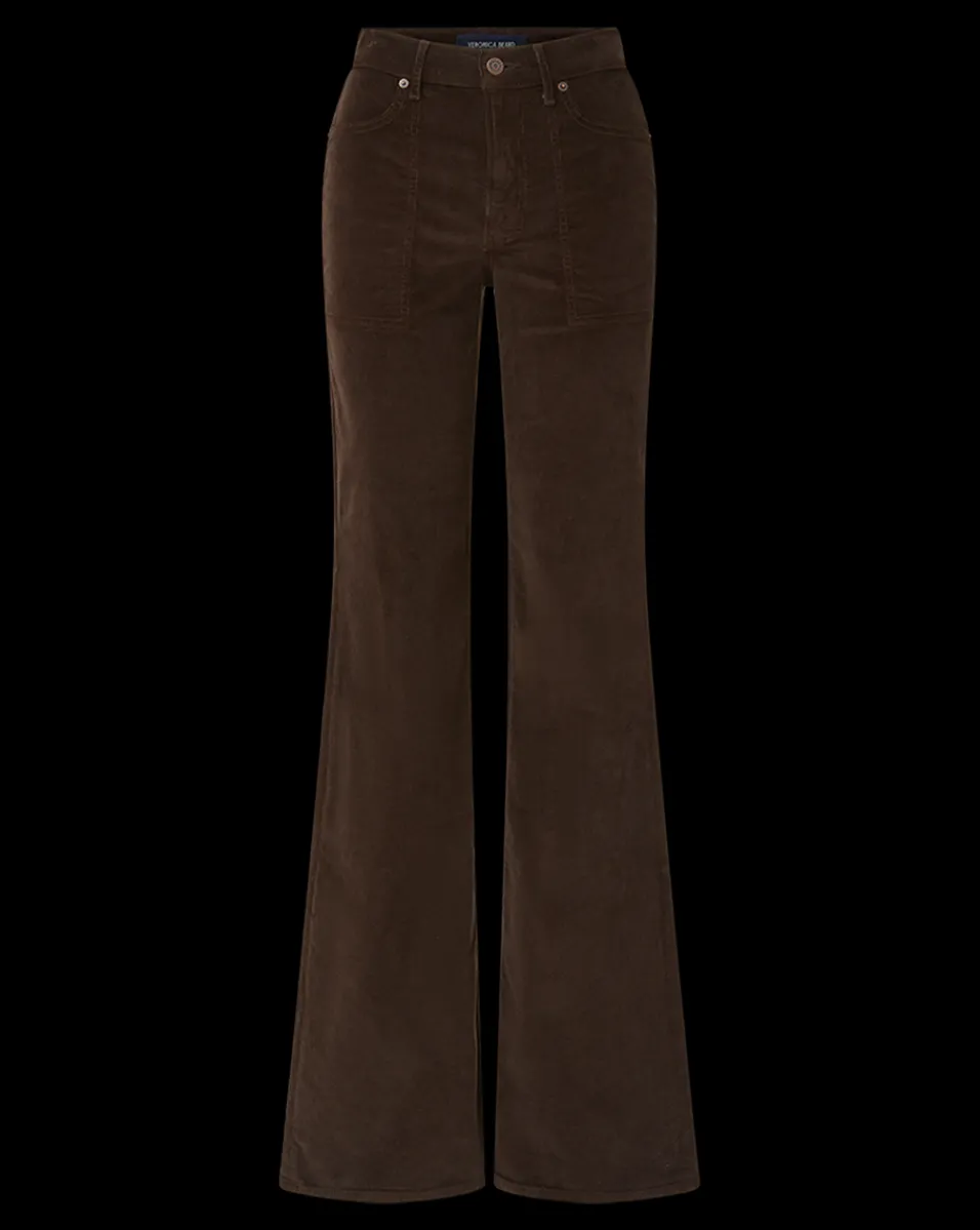Veronica Beard Jeans|Pants*Crosbie Corduroy Wide-Leg Pant in Dark Chocolate DarkChocolate