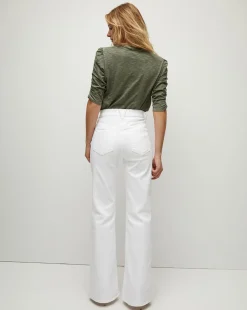 Veronica Beard Jeans|Vb Classics*Crosbie Patch Pockets Slim Wide-Leg Jean in White