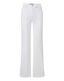 Veronica Beard Jeans|Vb Classics*Crosbie Patch Pockets Slim Wide-Leg Jean in White