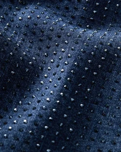Veronica Beard Jeans|Party Dressing*Crosbie Rhinestone Wide-Leg Jean in Indigo Rinse IndigoRinse