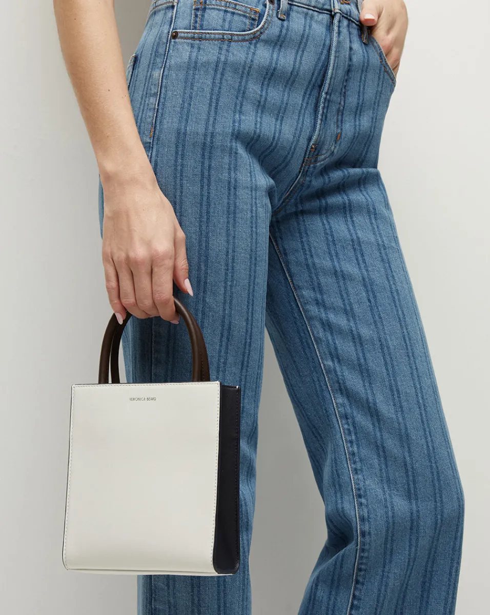 Veronica Beard Jeans*Crosbie Striped Loafer Length Wide-Leg Jean in Sapphire Stripe SapphireStripe