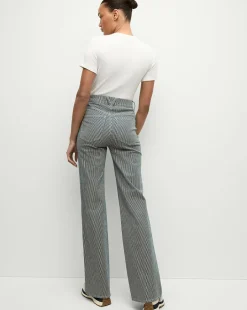 Veronica Beard Jeans*Crosbie Striped Wide-Leg Jean in Solstice Stripe SolsticeStripe