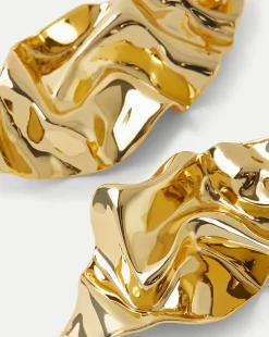 Veronica Beard Accessories|Party Dressing*Crumpled Earring in Gold