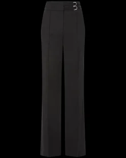Veronica Beard Pants*Cruz Stretch-Linen Pants in Black