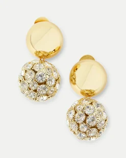 Veronica Beard Accessories|The Gift Guide*Crystal Sphere Stud Earrings in Gold