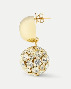 Veronica Beard Accessories|The Gift Guide*Crystal Sphere Stud Earrings in Gold