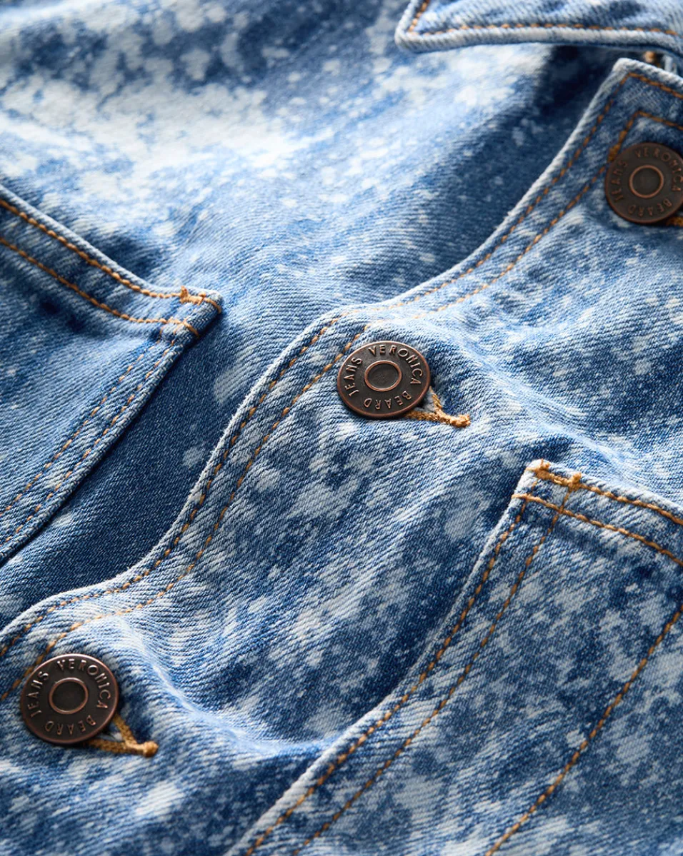 Veronica Beard Jackets & Outerwear*Dahl Acid-Washed Denim Jacket in Sapphire Sun SapphireSun